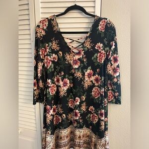 Three pink hearts dress